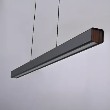 Black/White Rectangular Pendant Light for Kitchen Island Image - 8