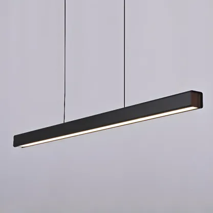 Black/White Rectangular Pendant Light for Kitchen Island Image - 9