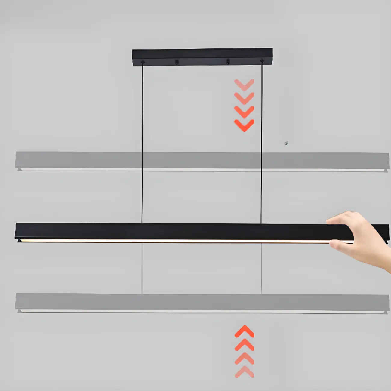 Black/White Rectangular Pendant Light for Kitchen Island Image - 10 | homeyfad