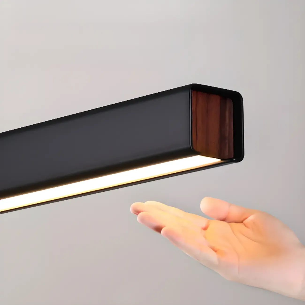 Black/White Rectangular Pendant Light for Kitchen Island Image - 11