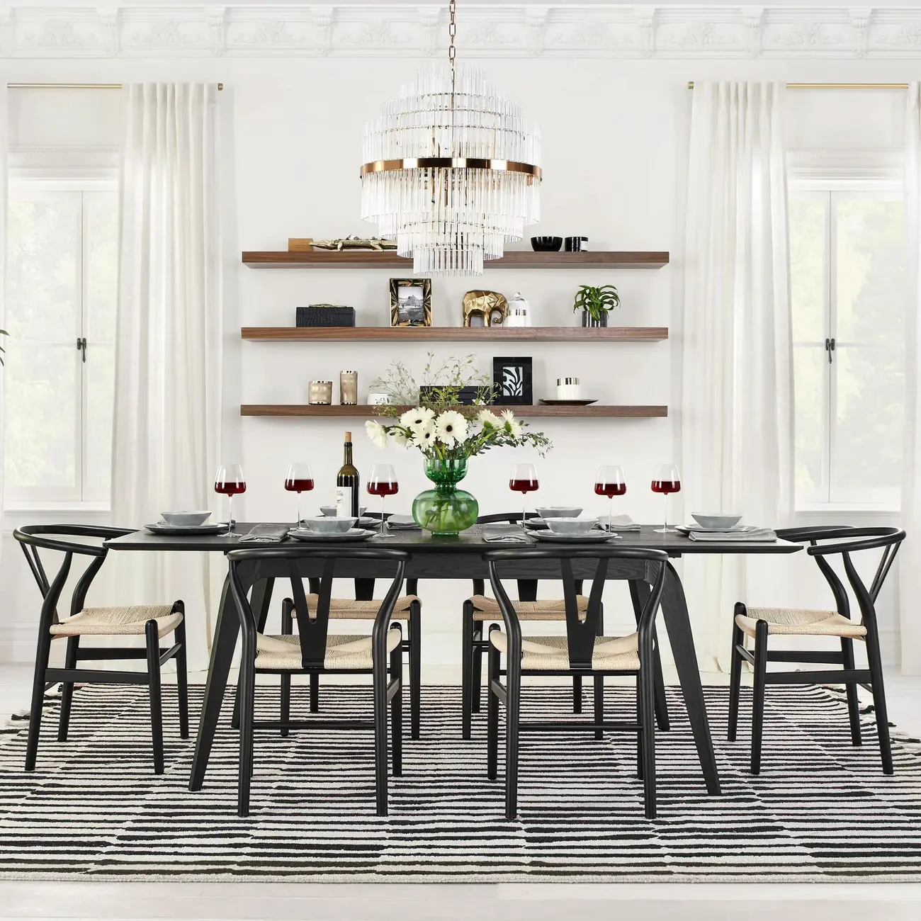 Modern Clear Glass Chandelier with Gold Finish Image - 8 | homeyfad