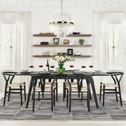 Modern Clear Glass Chandelier with Gold Finish Image - 8