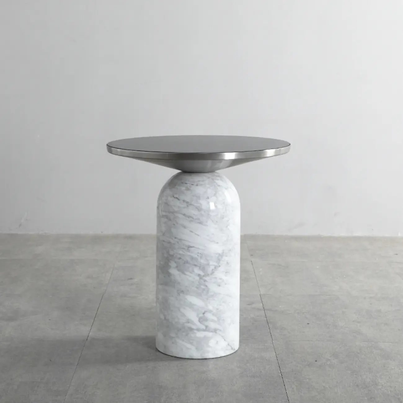 Round Marble Base End Table for Living Room Image - 6 | homeyfad