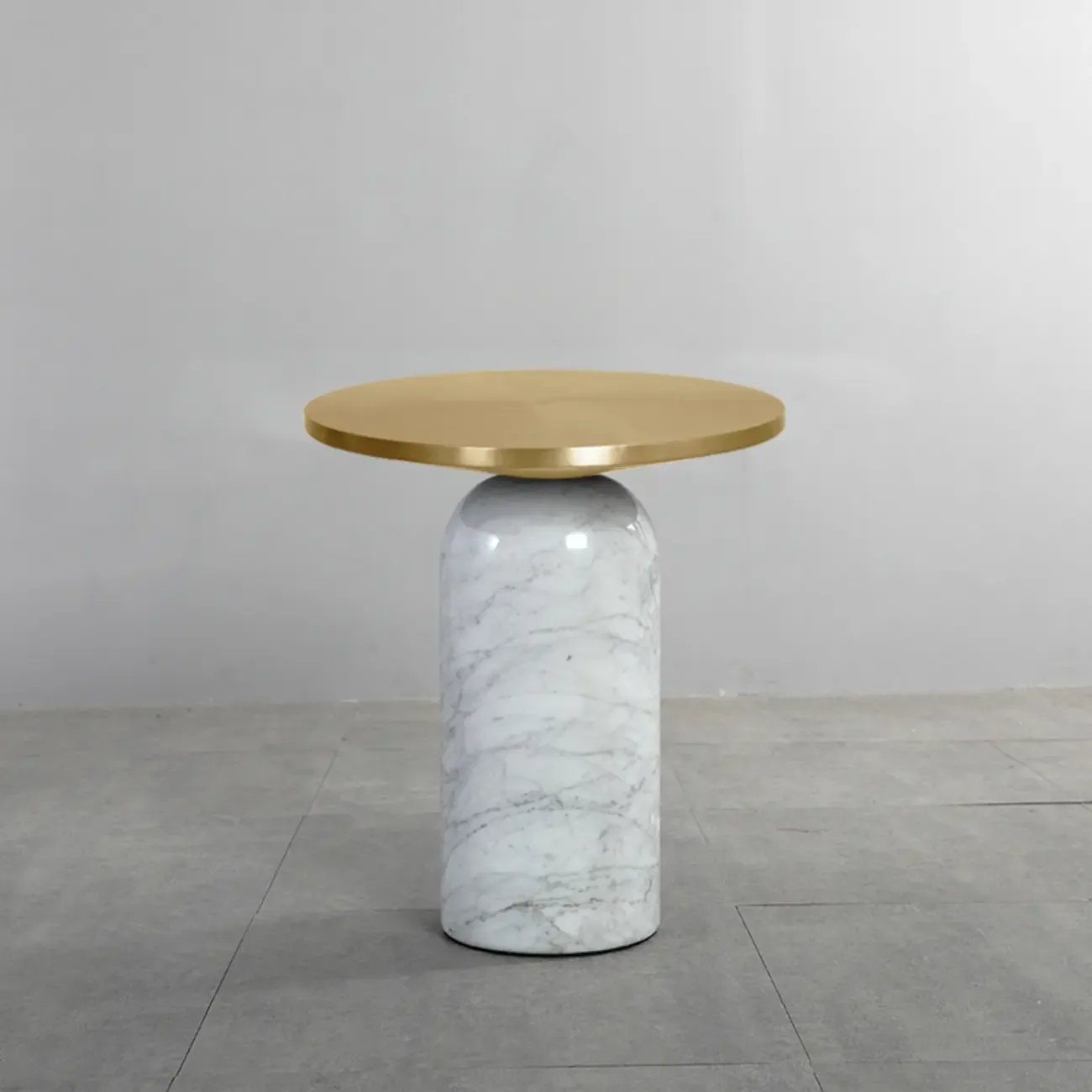 Round Marble Base End Table for Living Room Image - 8