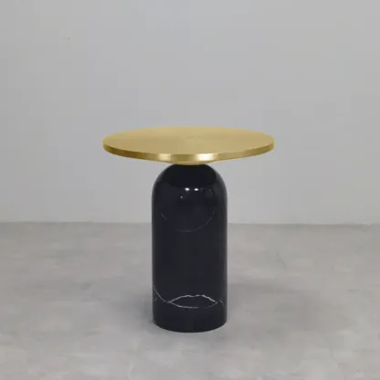 Round Marble Base End Table for Living Room Image - 9
