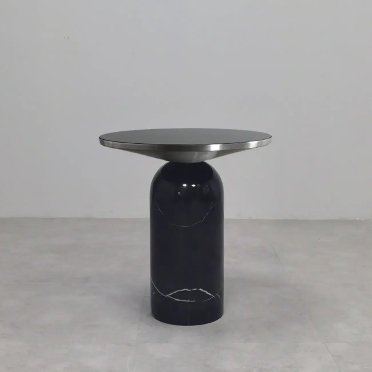 Round Marble Base End Table for Living Room Image - 13