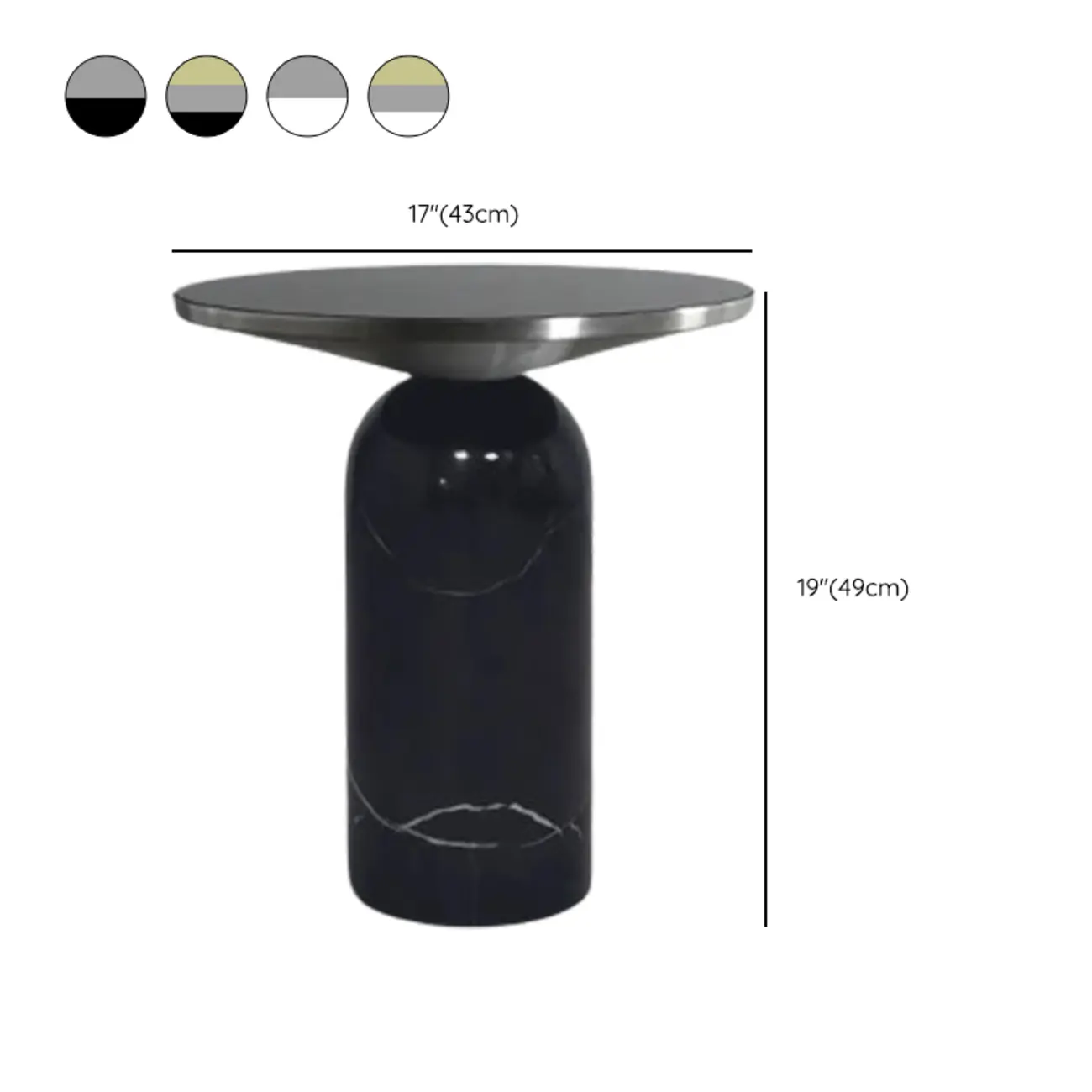 Round Marble Base End Table for Living Room Image - 17 | homeyfad