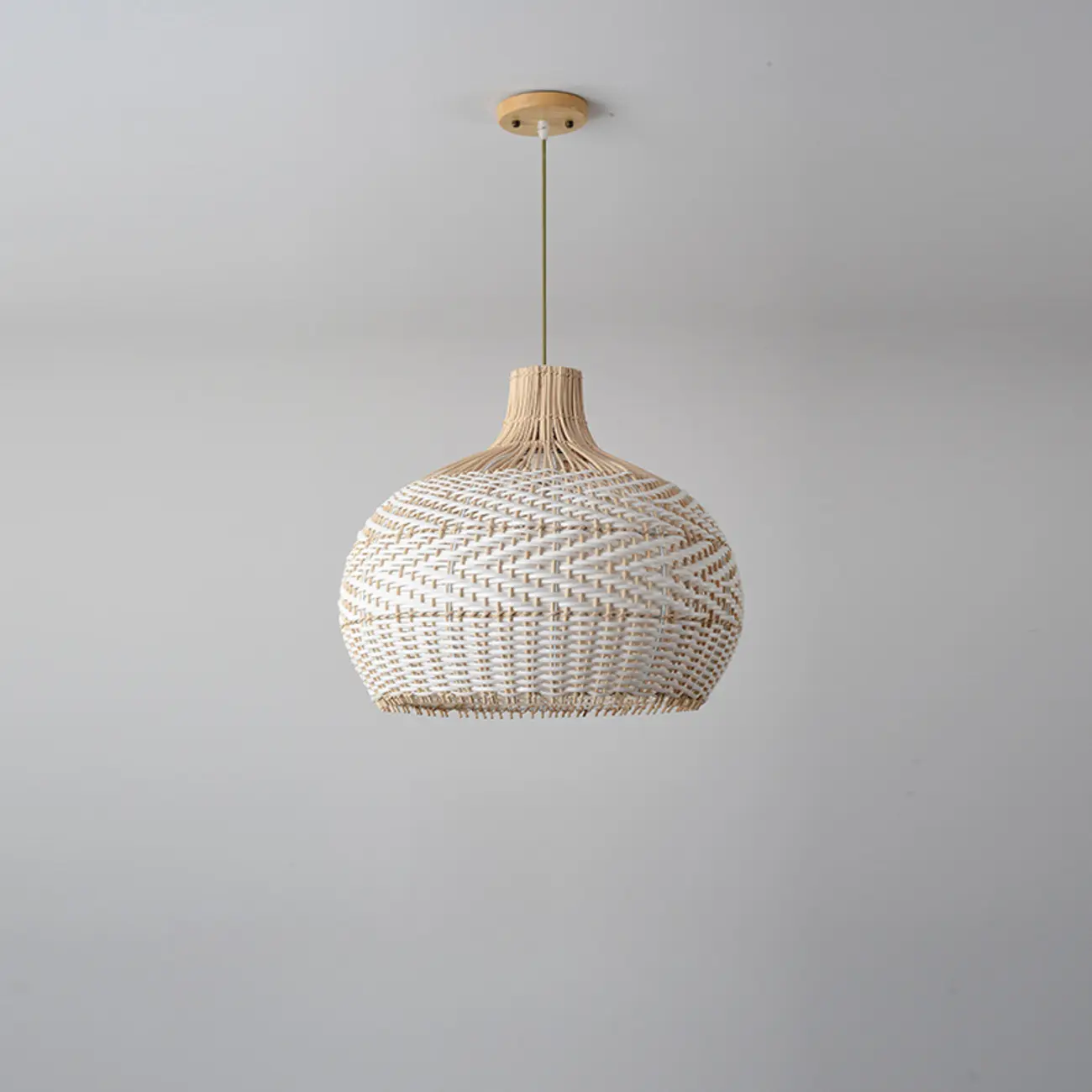 Oriental Rattan Dome Pendant Light Large for Kitchen Dining Image - 7 | homeyfad