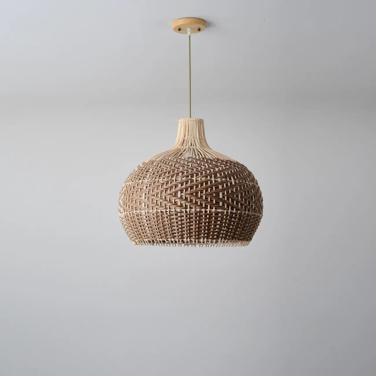 Oriental Rattan Dome Pendant Light Large for Kitchen Dining Image - 10 | homeyfad