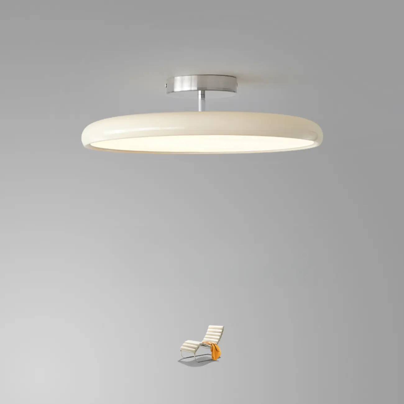 Modern LED Semi-Flush Ceiling Light for Living Room Image - 5 | homeyfad