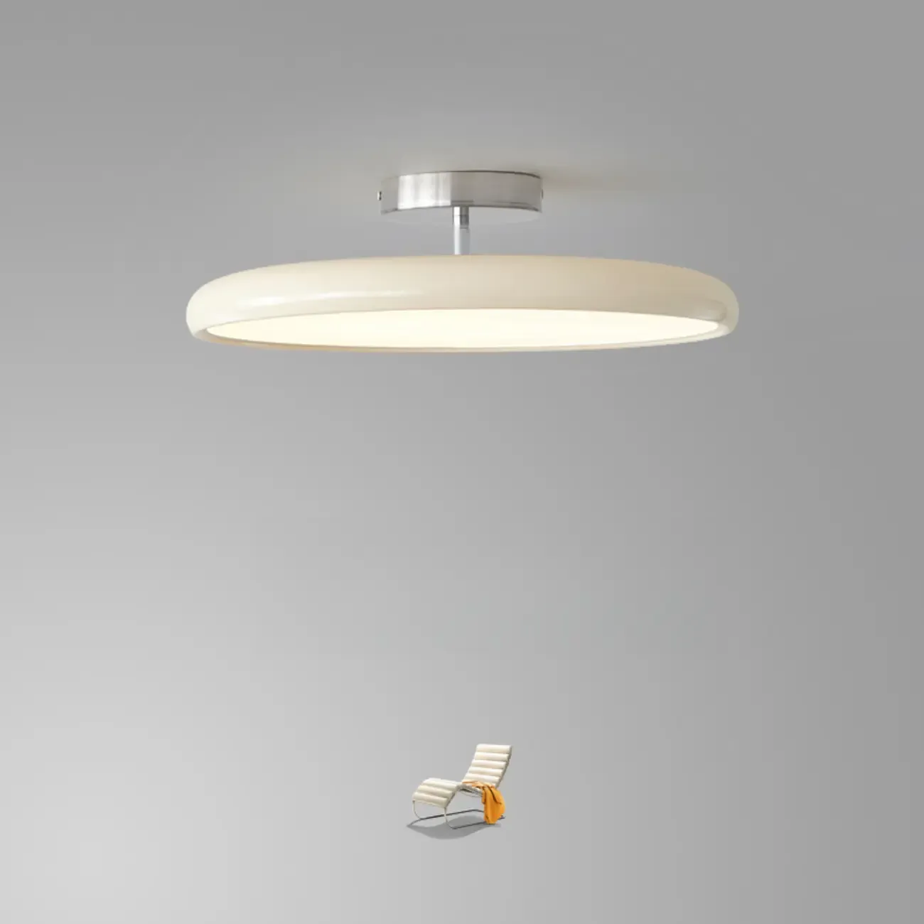 Modern LED Semi-Flush Ceiling Light for Living Room Image - 5