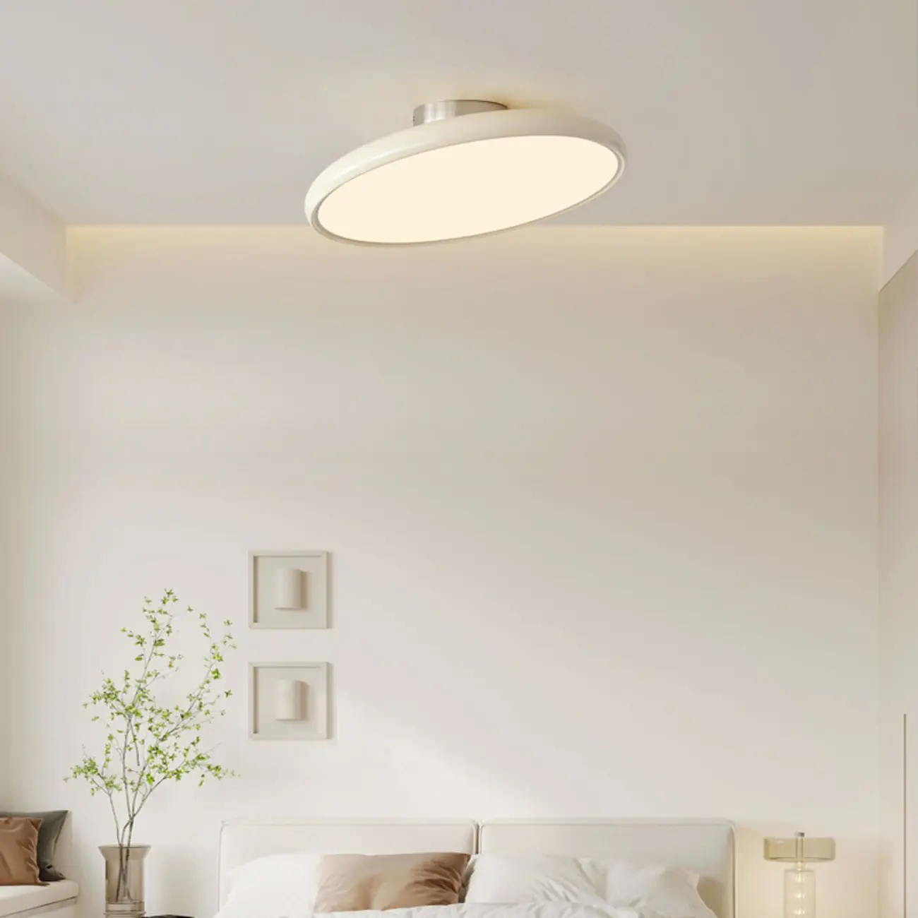 Modern LED Semi-Flush Ceiling Light for Living Room Image - 4 | homeyfad