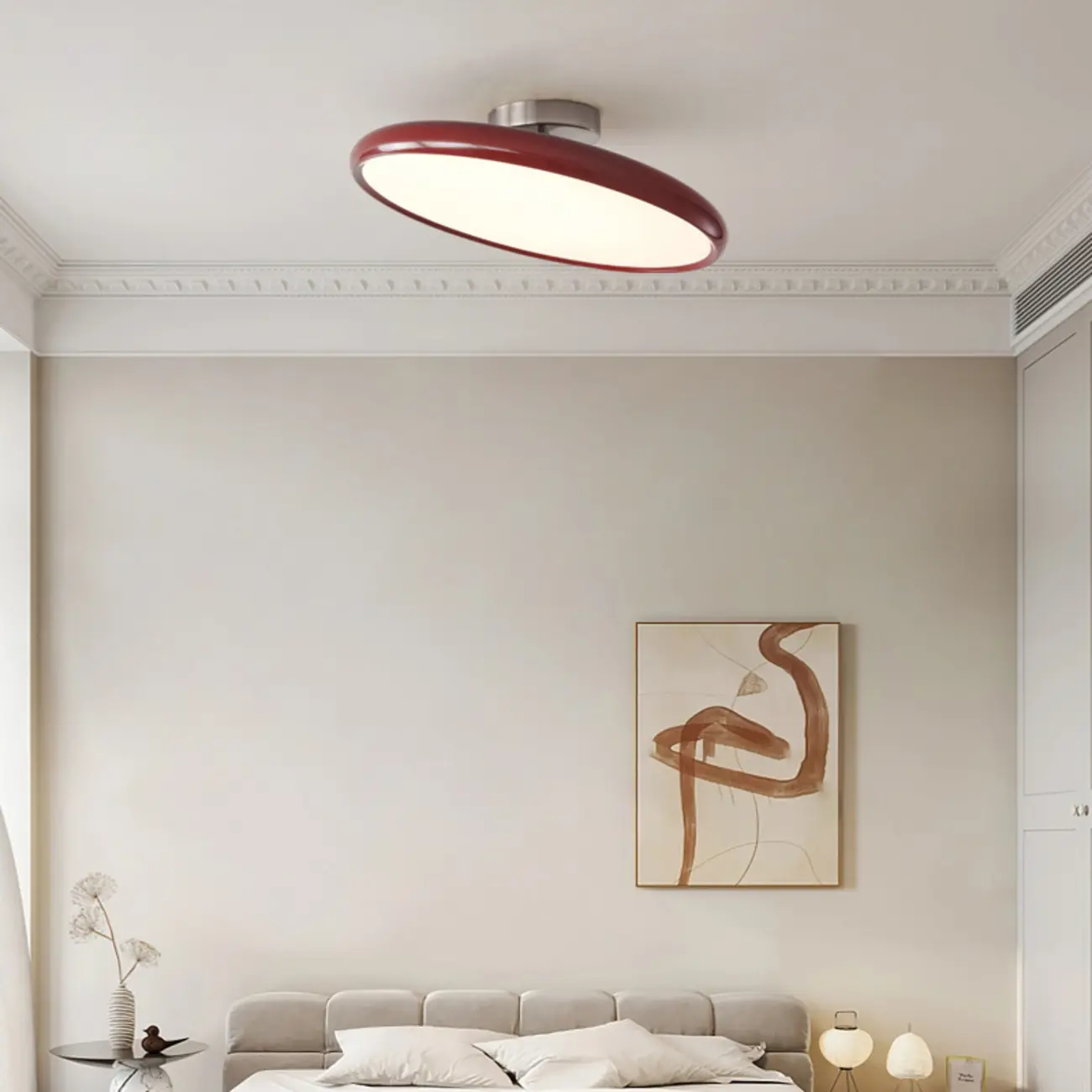Modern LED Semi-Flush Ceiling Light for Living Room Image - 1 | homeyfad