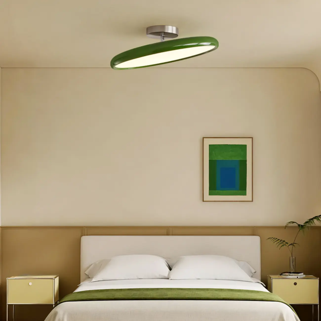 Modern LED Semi-Flush Ceiling Light for Living Room Image - 6 | homeyfad