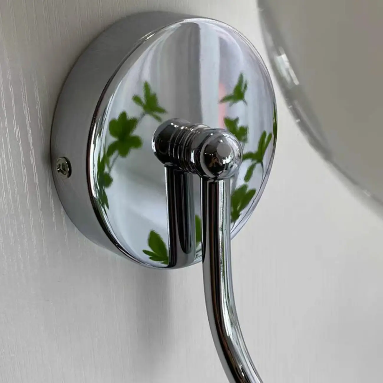 Modern Chrome Globe Wall Light with Opalescent Glass Image - 7 | homeyfad