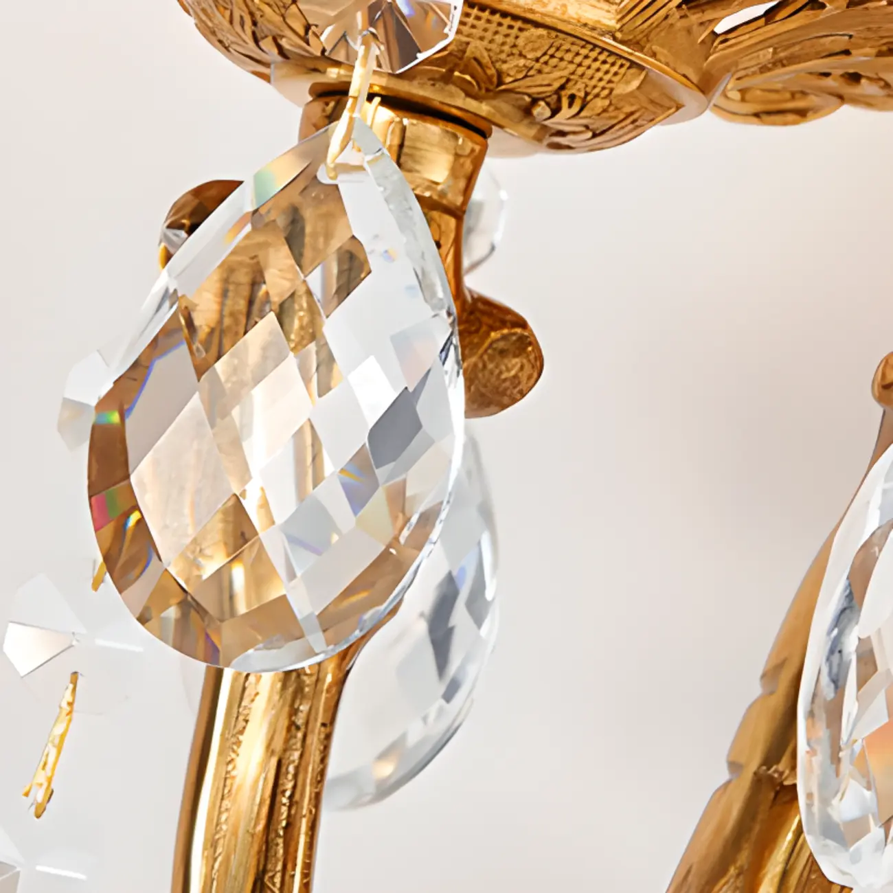 Luxury Crystal Glass Gold Wall Sconce | homeyfad