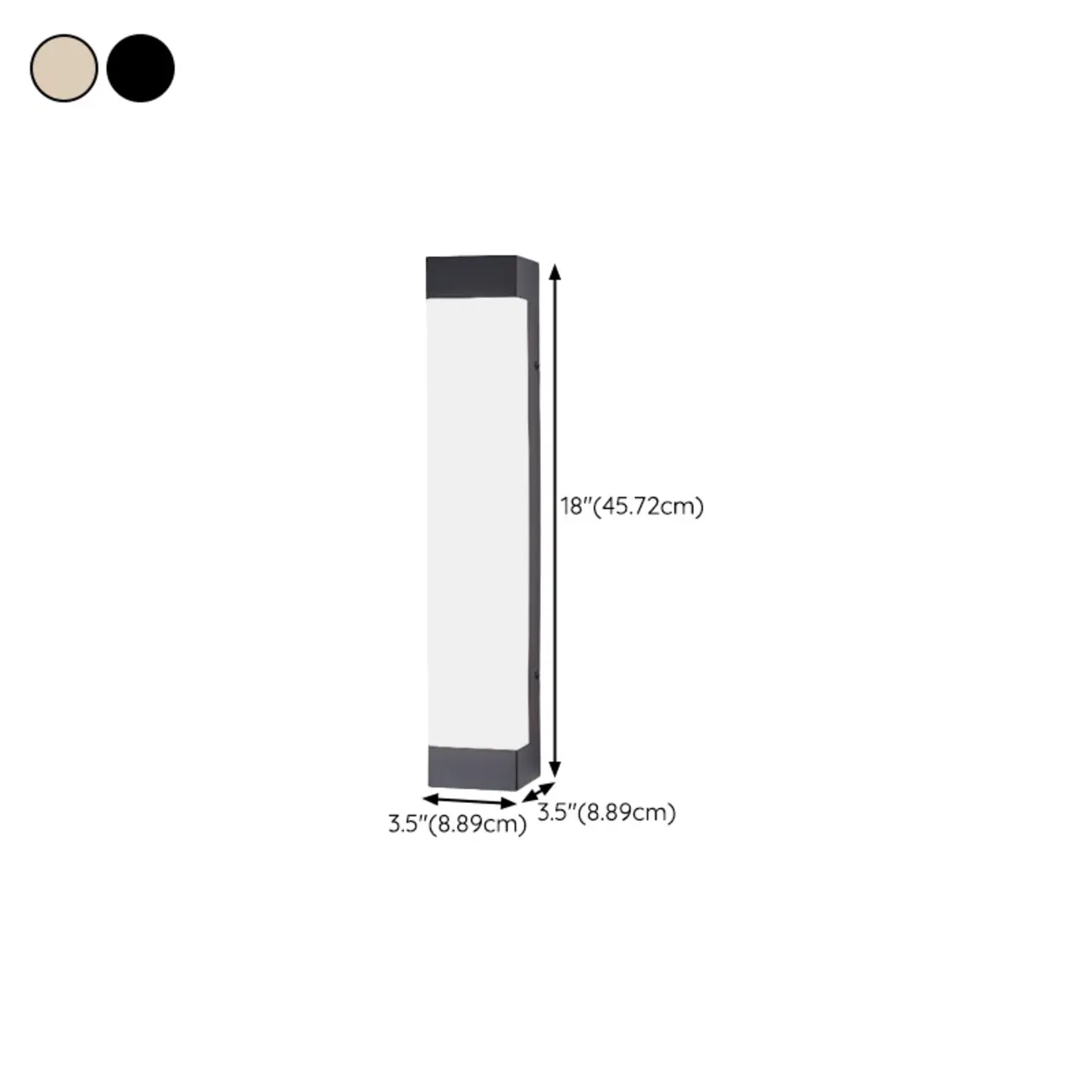 Modern Geometric PMMA Shade Outdoor Wall Sconce #size | homeyfad