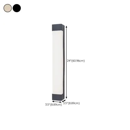 Modern Geometric PMMA Shade Outdoor Wall Sconce Image - 22