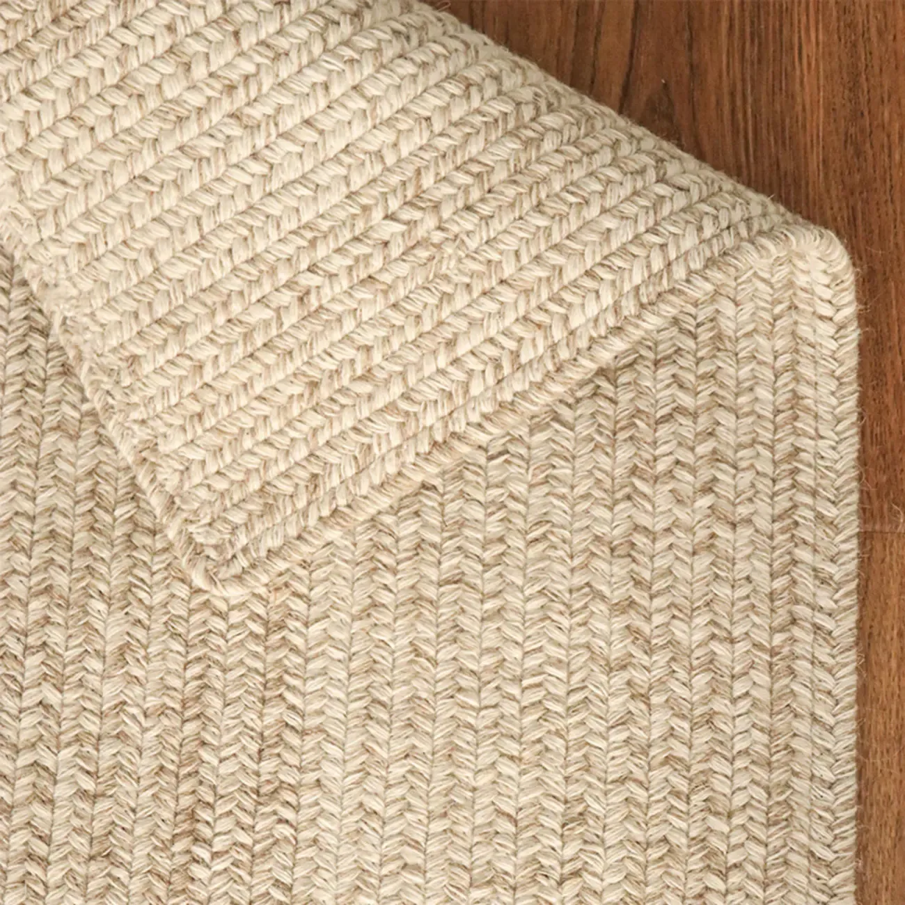 Reversible Wool Striped Handmade Area Rug Image - 5