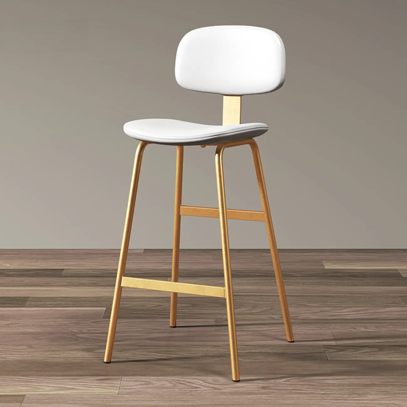 Saddle Faux Leather Counter Stools with Backs Image - 9 | homeyfad