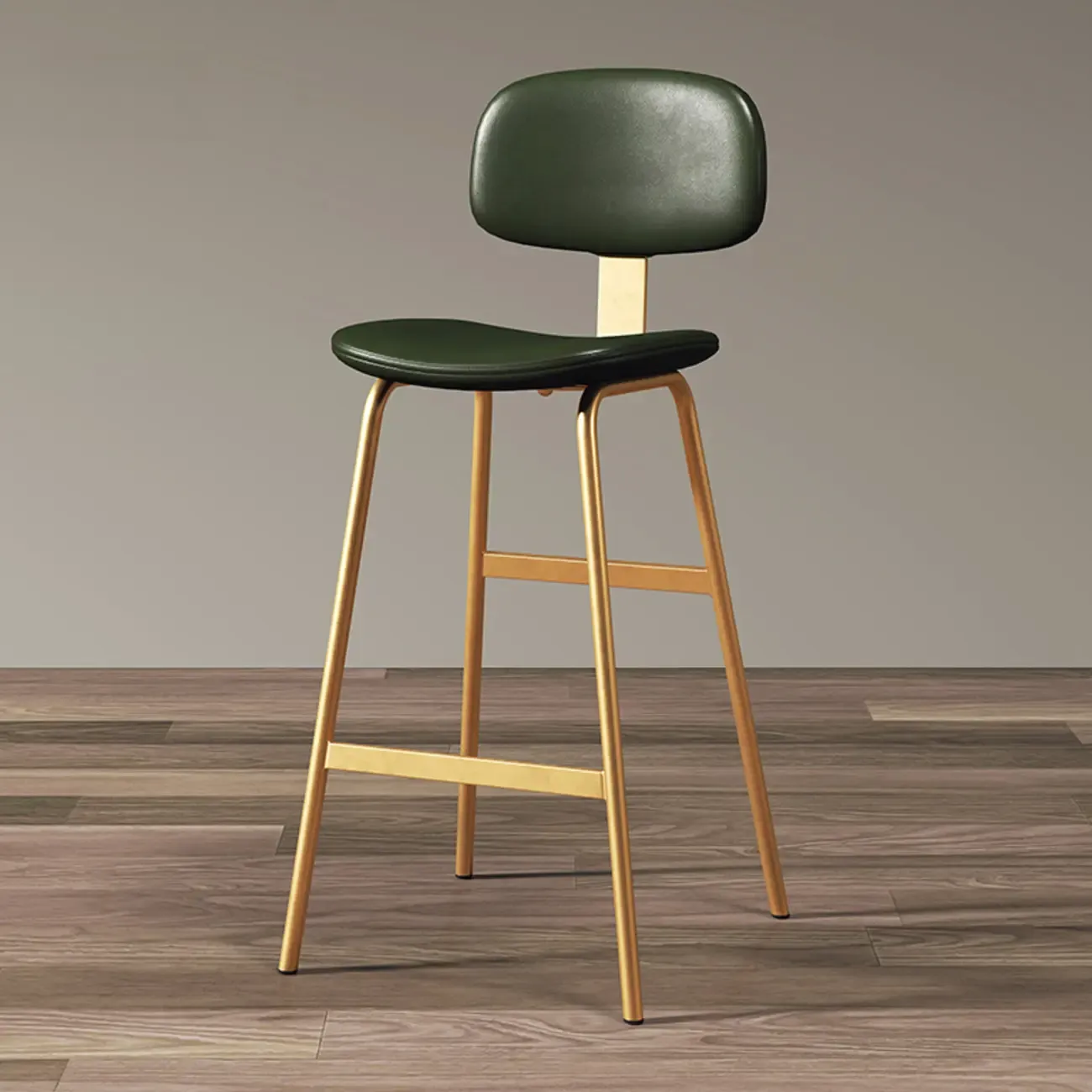 Saddle Faux Leather Counter Stools with Backs Image - 17