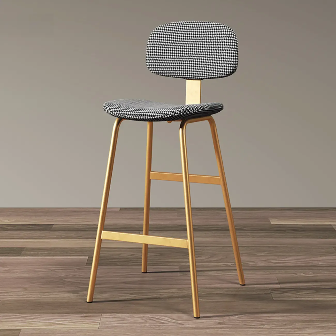 Saddle Faux Leather Counter Stools with Backs Image - 19