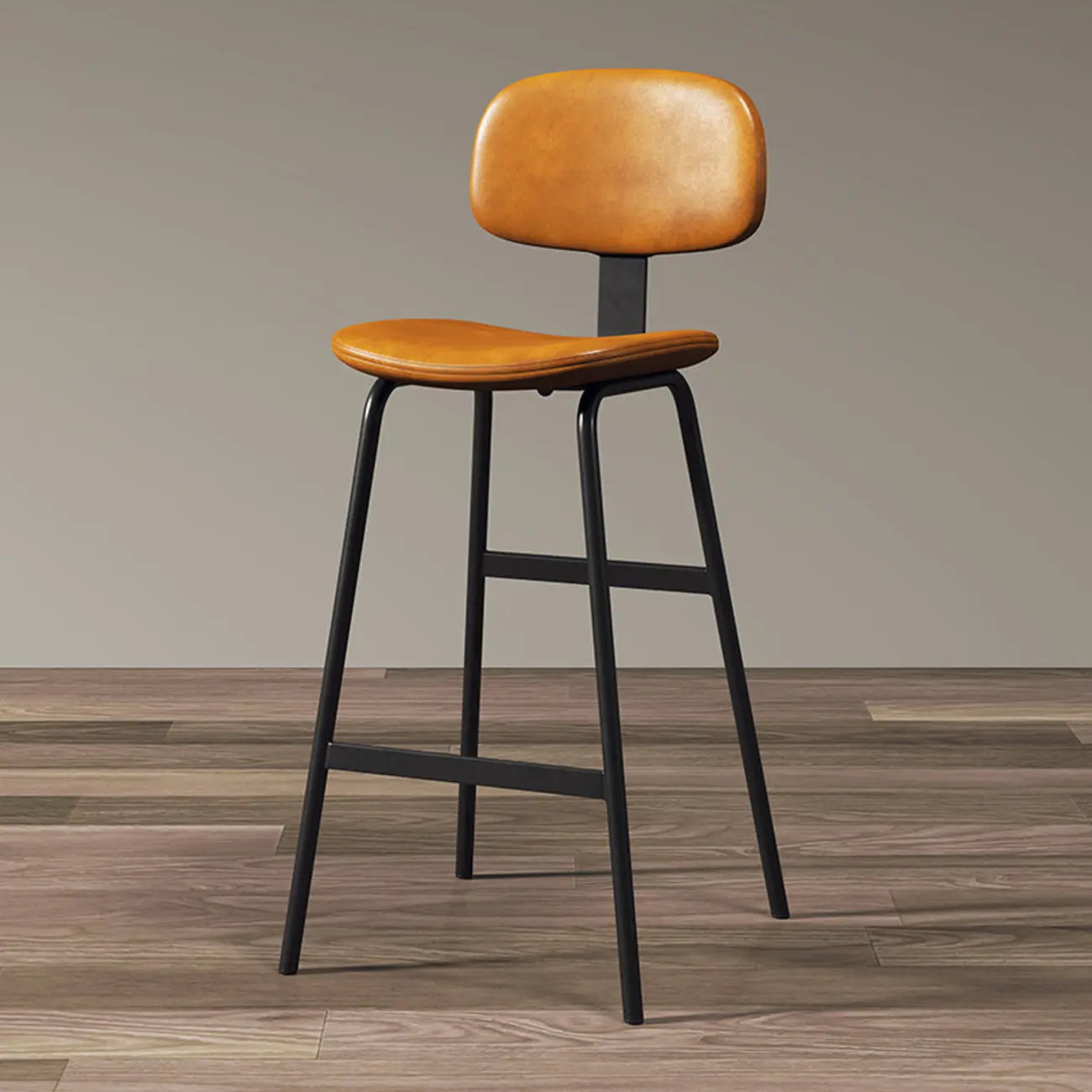 Saddle Faux Leather Counter Stools with Backs Image - 20 | homeyfad