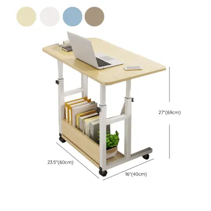 Modern Adjustable Wood Standing Desk Converter with Casters #size