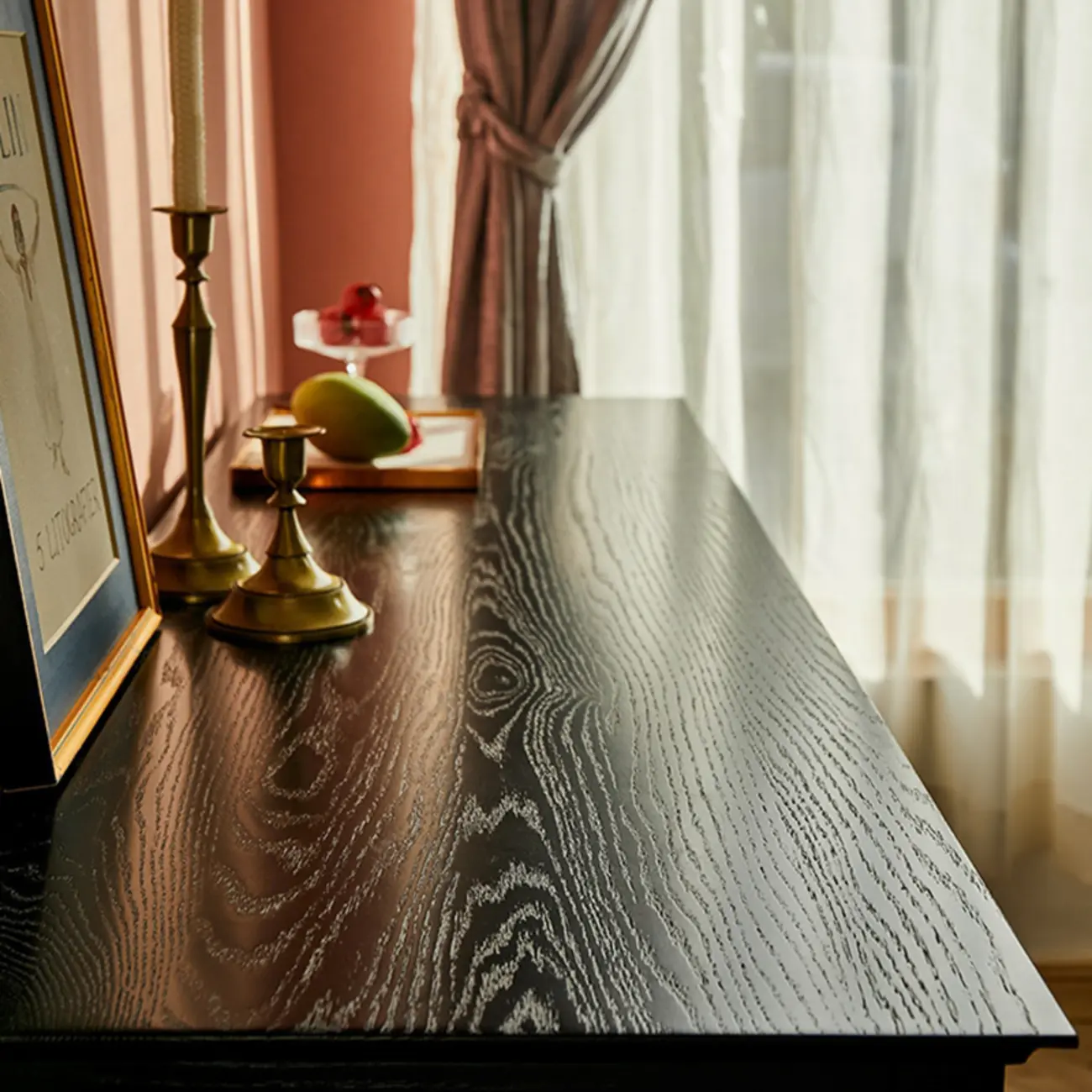 Scandinavian Oak Wooden Oval Fluted Glass Utility Cabinet Image - 13 | homeyfad