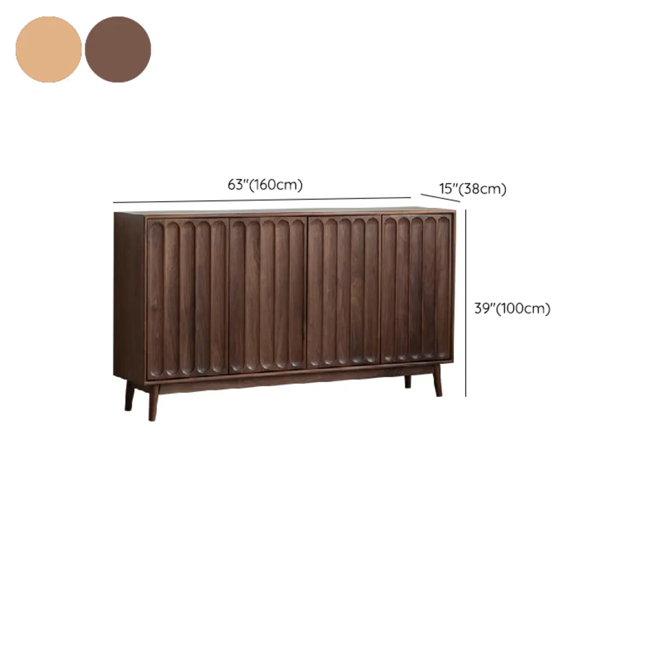 Modern Large Brown Wood Adjustable Shelves Storage Cabinet #size | homeyfad