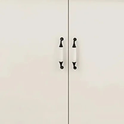 Modern White Manufactured Wood Storage Corner Cabinet Image - 8