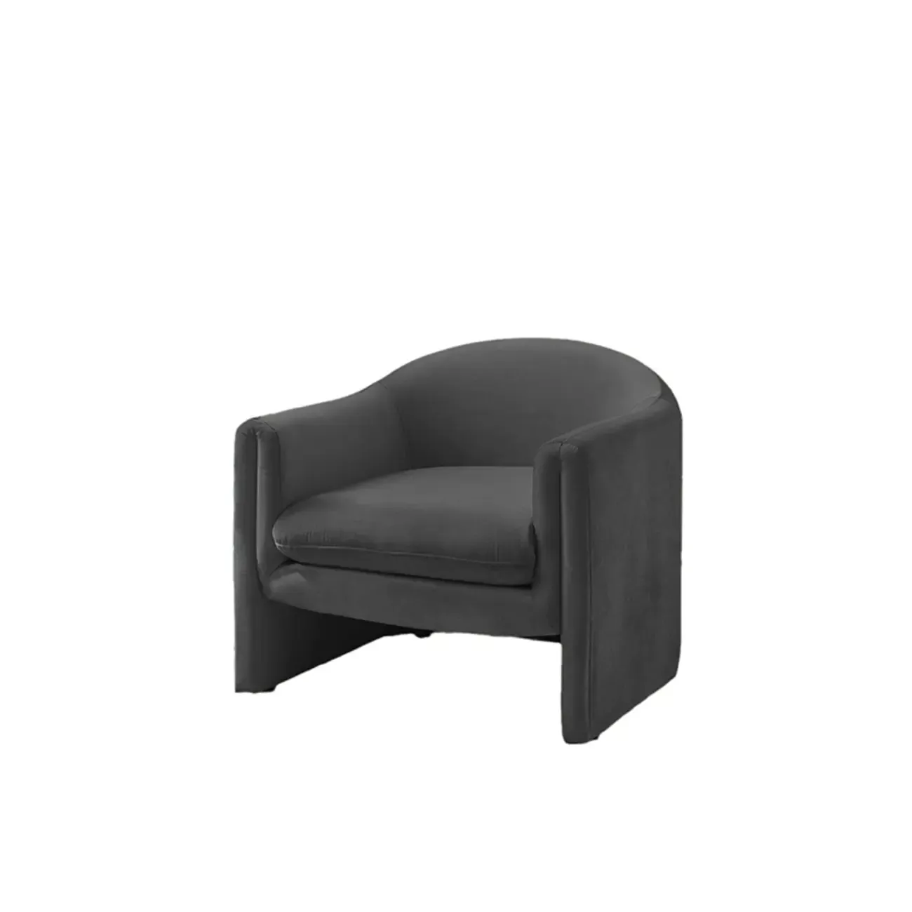 Modern Sky Blue Fabric Accent Chair with Armrests for Home Image - 8