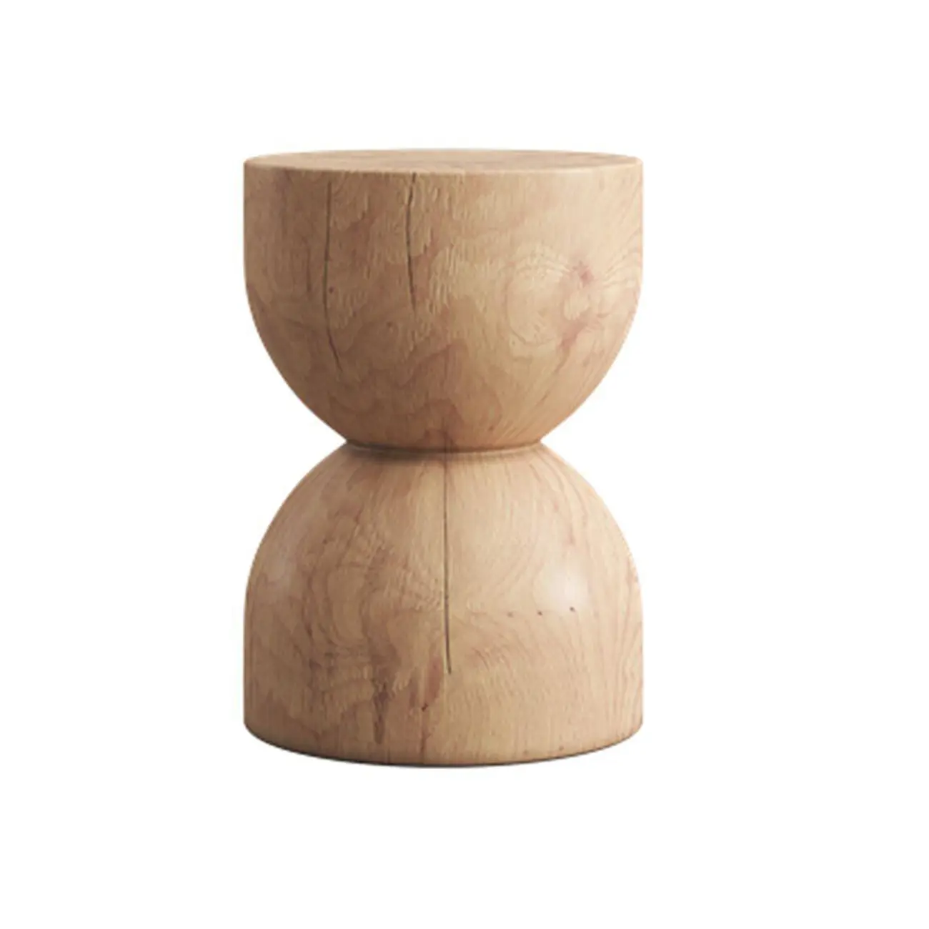 Modern Wooden Drum End Table with Unflip Top for Living Room Image - 3 | homeyfad
