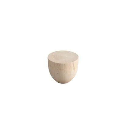 Modern Wooden Drum End Table with Unflip Top for Living Room Image - 9