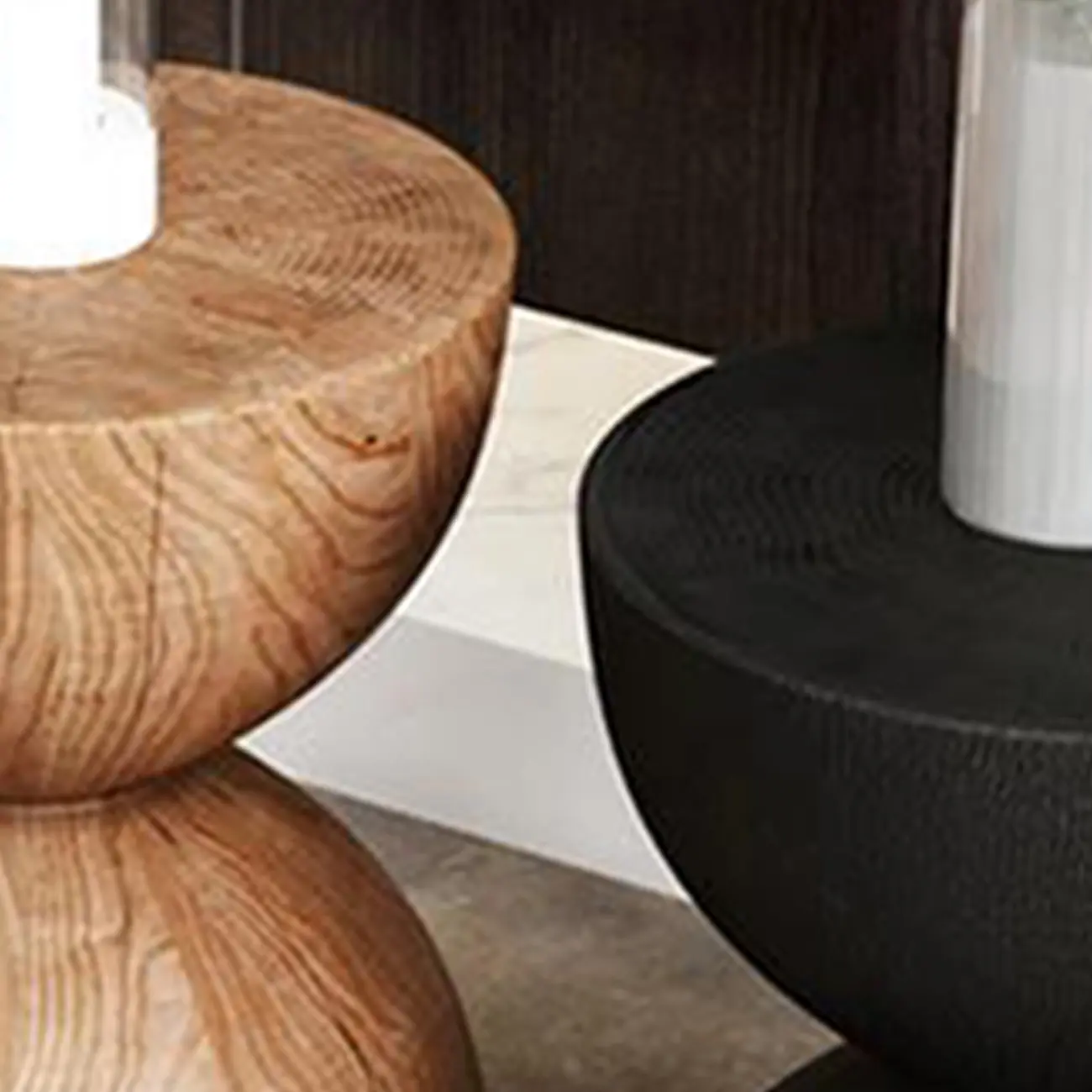 Modern Wooden Drum End Table with Unflip Top for Living Room Image - 15 | homeyfad