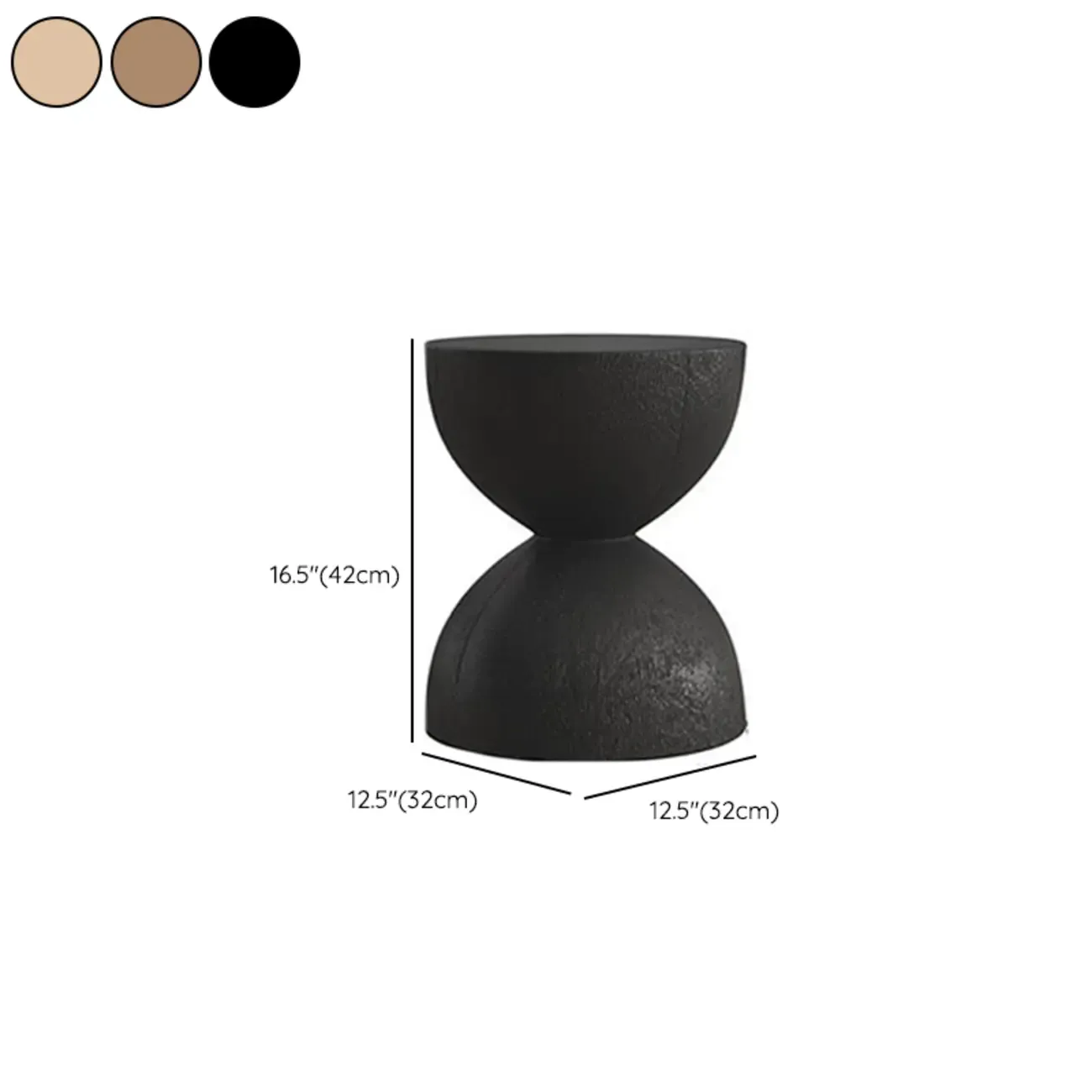 Modern Wooden Drum End Table with Unflip Top for Living Room Image - 33