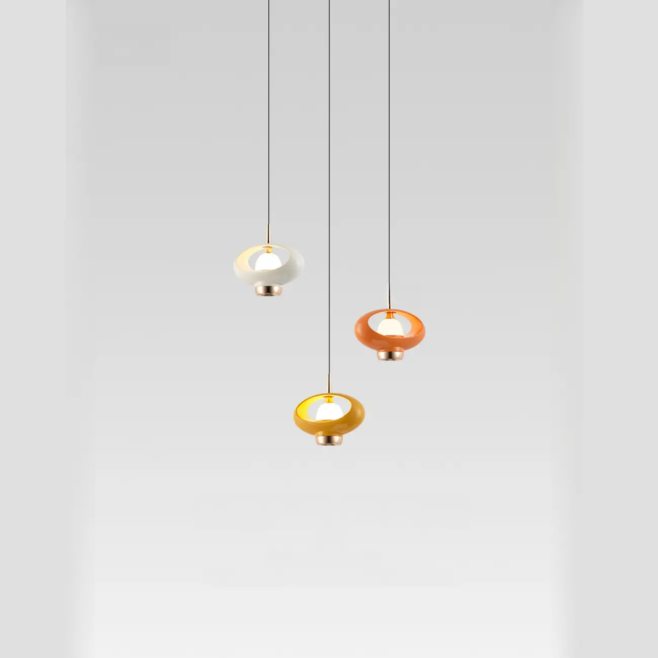 Modern 2-Light Geometric Metal Acrylic Pendant Light Image - 4 | homeyfad