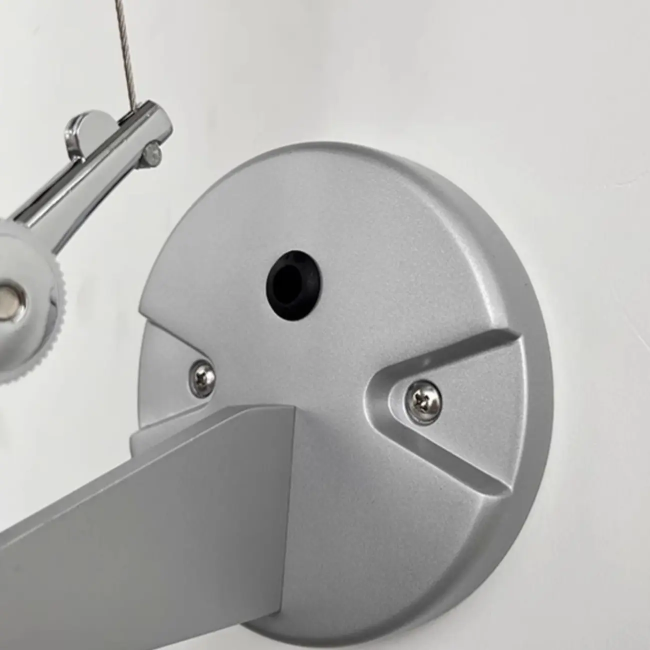 Modern Chrome Swing Arm Wall Light with Cloth Shade Image - 8 | homeyfad