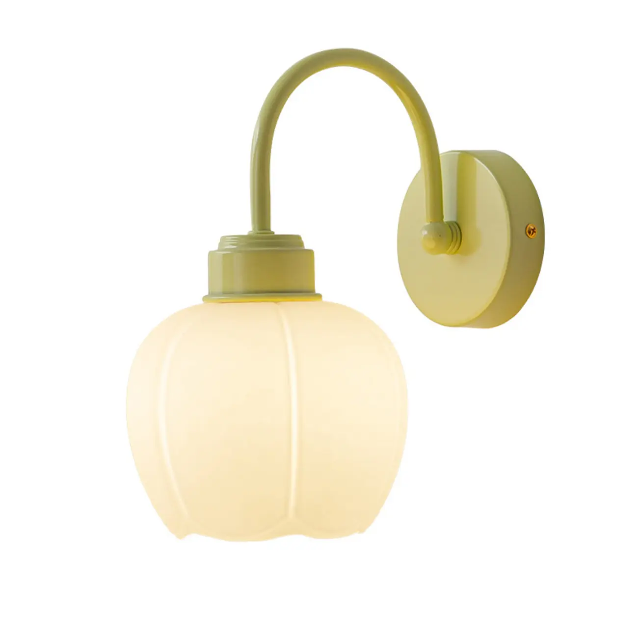 Modern Lime Green Globe Wall Light with Matte Shade Image - 5 | homeyfad