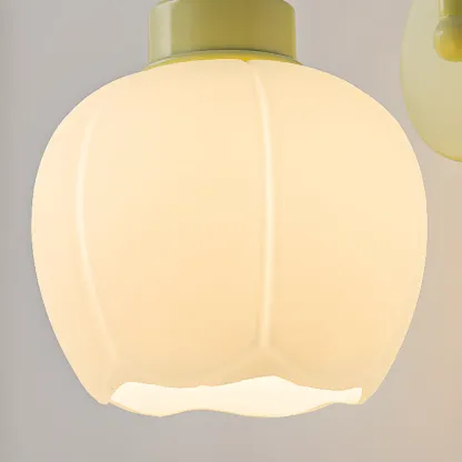 Modern Lime Green Globe Wall Light with Matte Shade Image - 7