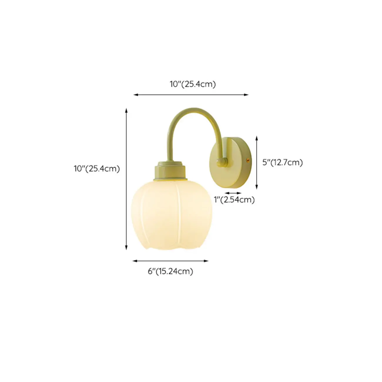 Modern Lime Green Globe Wall Light with Matte Shade #size | homeyfad