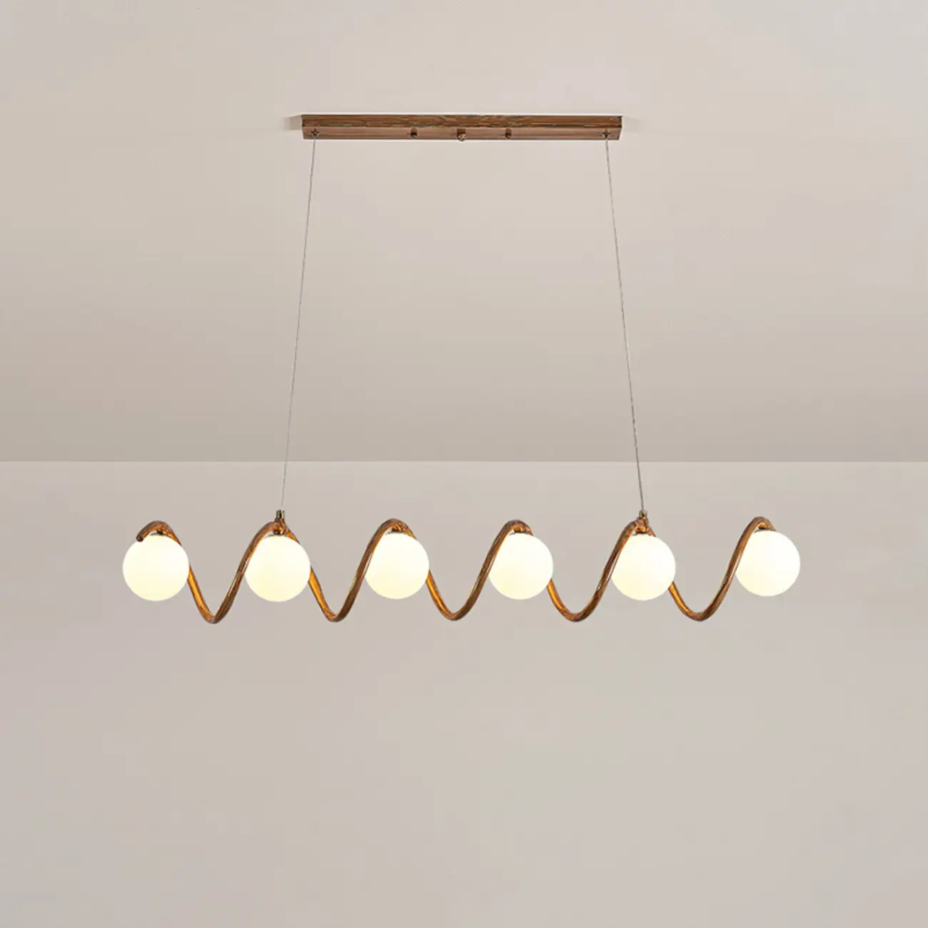 Modern Adjustable Wave Kitchen Island Pendant Light Image - 2 | homeyfad