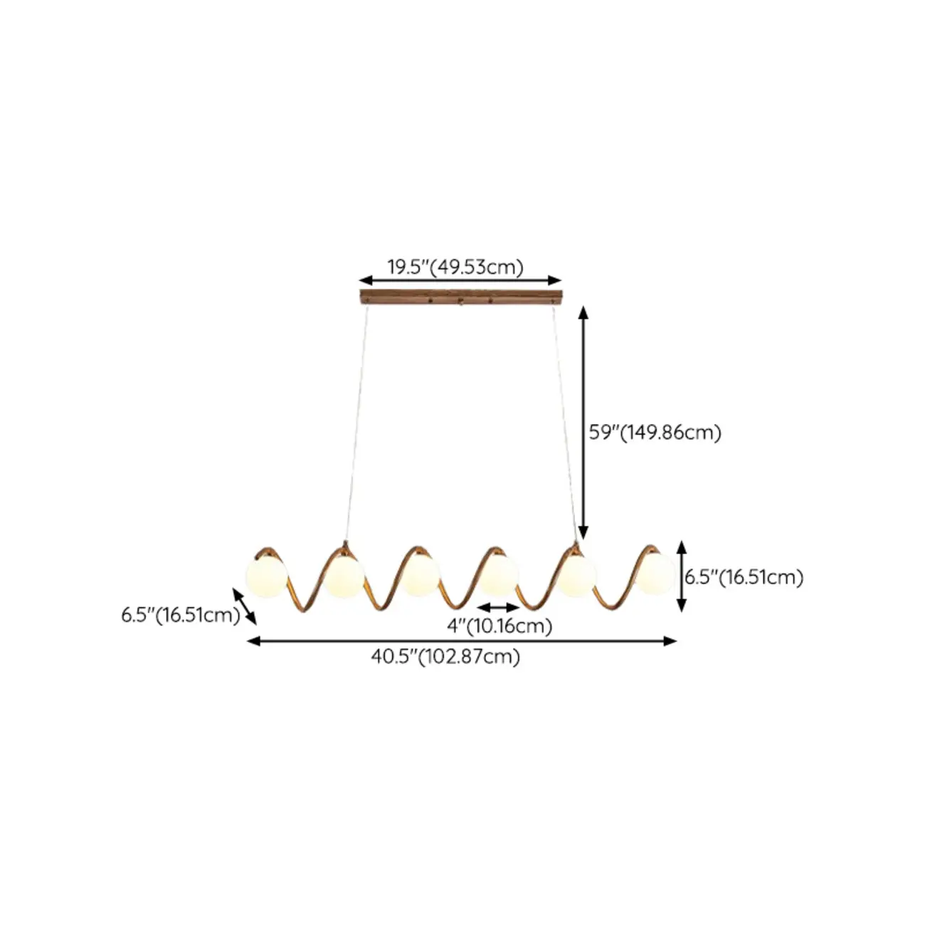 Modern Adjustable Wave Kitchen Island Pendant Light Image - 15 | homeyfad