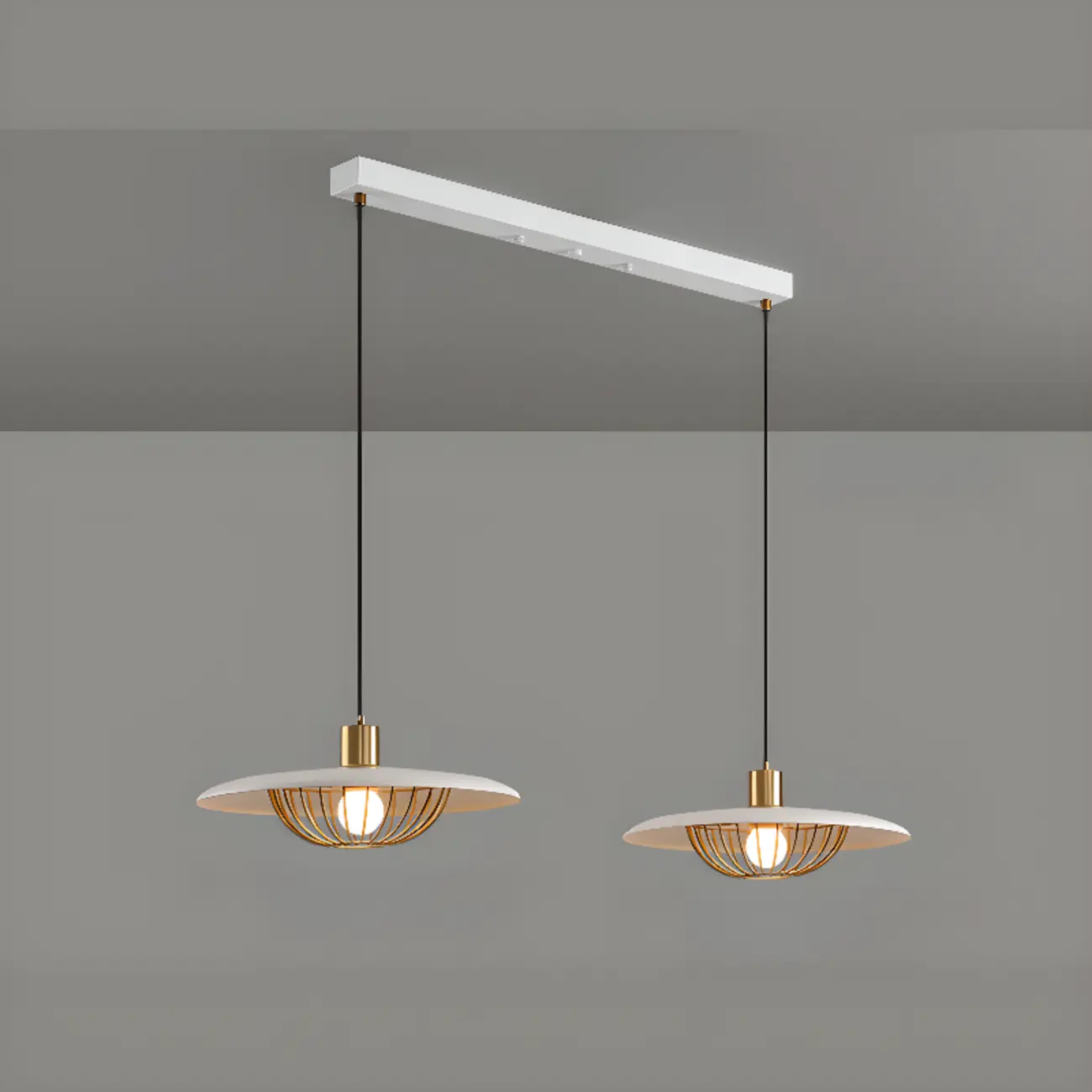 Modern Wrought Iron Island Pendant Light in Black Image - 5 | homeyfad