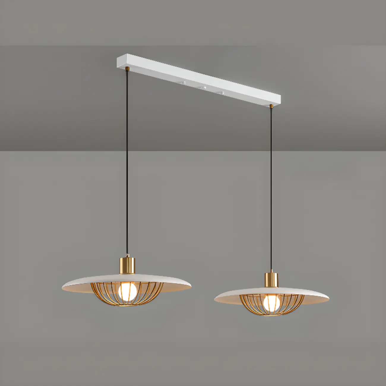 Modern Wrought Iron Island Pendant Light in Black Image - 6 | homeyfad