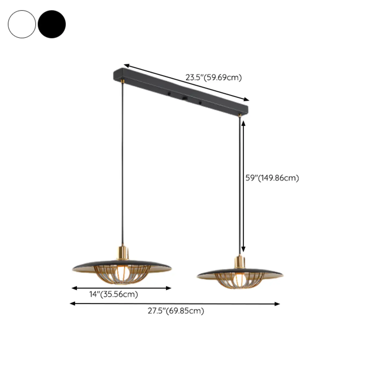 Modern Wrought Iron Island Pendant Light in Black #size | homeyfad