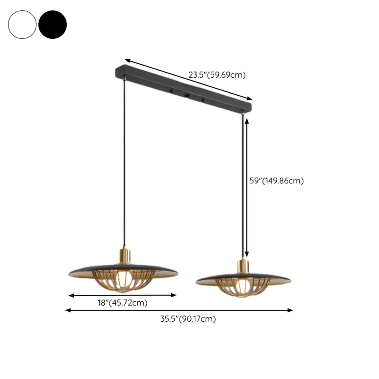 Modern Wrought Iron Island Pendant Light in Black Image - 10 | homeyfad