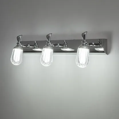 Modern Stainless Steel Bathroom Vanity Light Dimmable LED