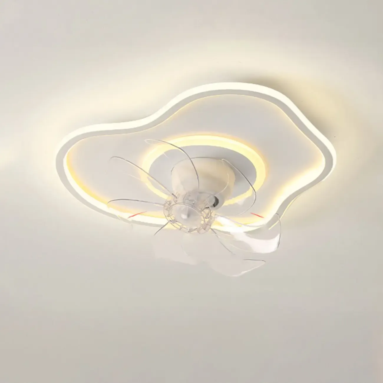 Modern Flush Mount LED Ceiling Fan with Remote for Bedroom - HomeyFad
