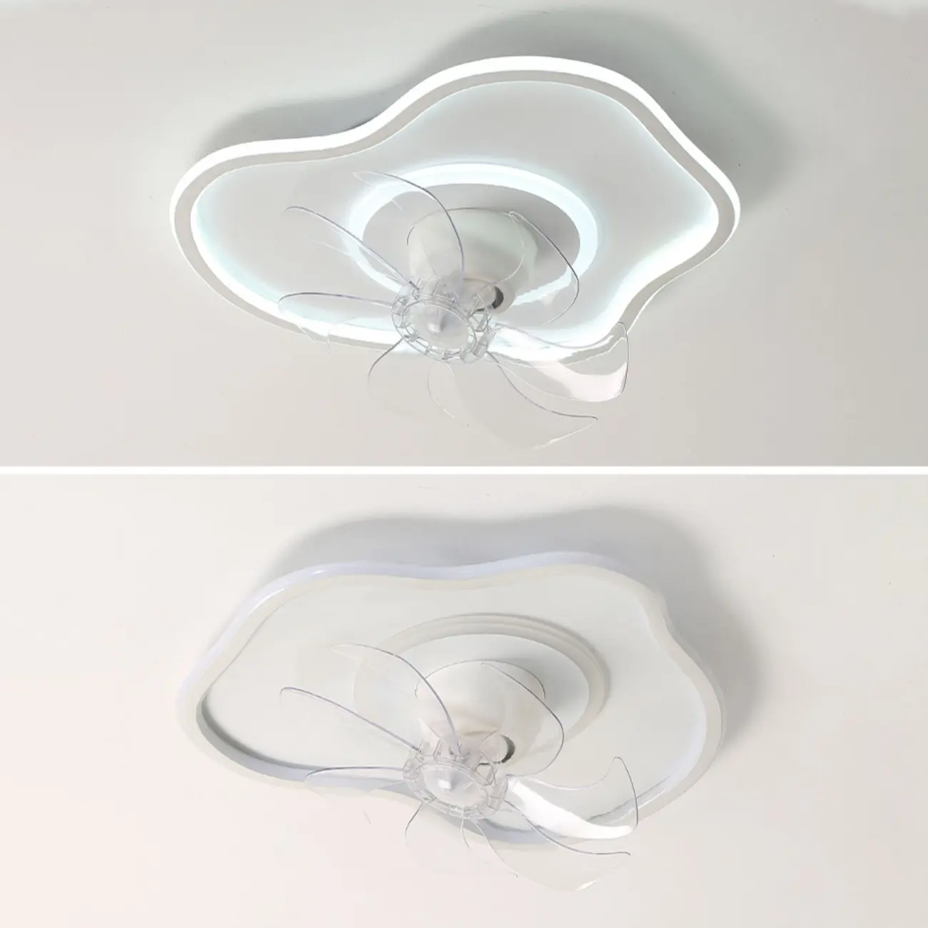 Modern Flush Mount LED Ceiling Fan with Remote for Bedroom | homeyfad